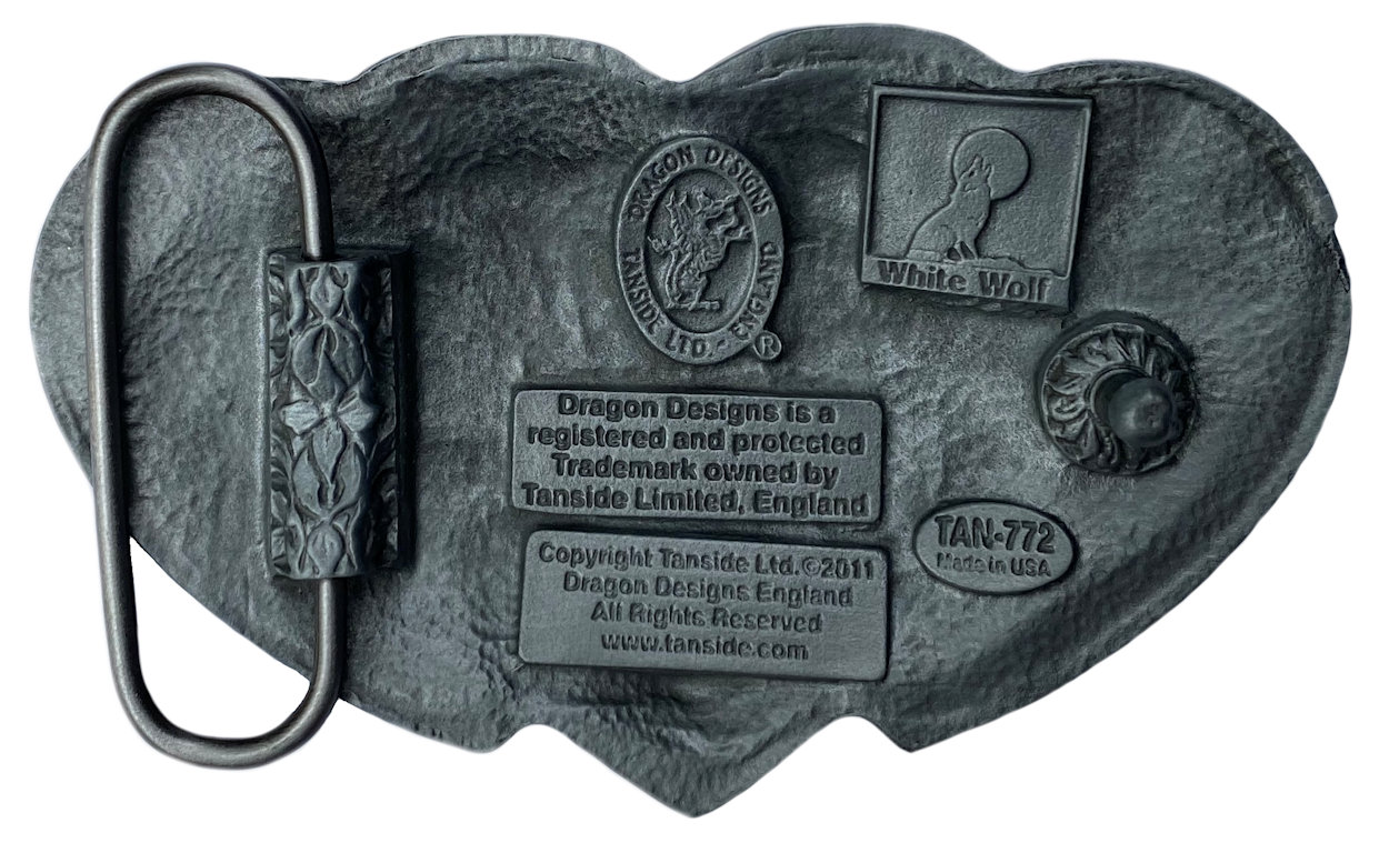 Three Hearts Red Belt Buckle